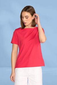 Vassalli Boat Neck Top Cherry