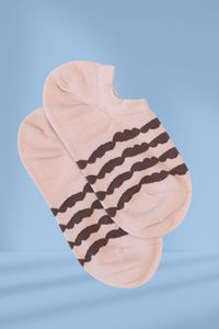 Light Spring: Antler No Show Socks Blush Stripe