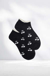 Antler Ankle Socks Black Cherry