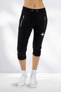Playful: Federation Cut Trackies Staple Black White
