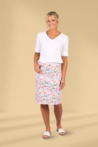 Career: Vassalli Printed Denim Skirt Porto