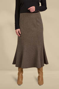 Vassalli Mid Length Fluted Skirt Brentwood