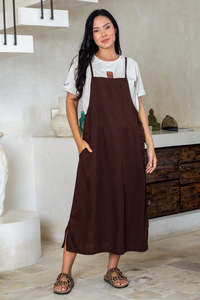 PRE-ORDER Freez Apron Dress Chocolate