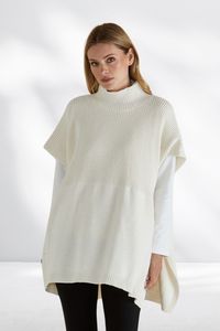 Clearance: Betty Basics Paige Poncho Oat Neutral
