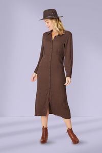 Cordelia St Crinkle Dress Chocolate