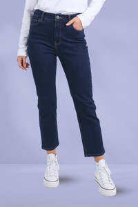 Elm Ada Straight Leg Jeans Dark Blue Wash