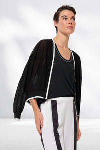 Marco Polo Sporty Mesh Bomber Jacket Black
