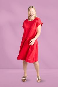 Best Sellers: Elm Sunset Hour Solid Dress Poppy