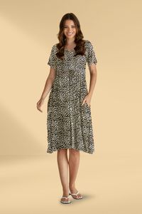 Betty Basics Donna Dress Cheetah Neutral