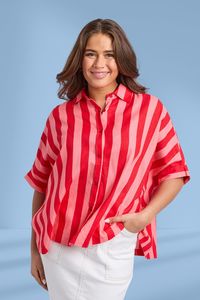 Elm Palermo Stripe Shirt Poppy