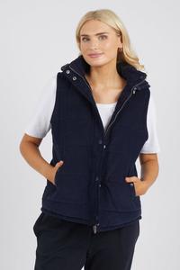 Elm Cord Puffer Vest Dark Sapphire