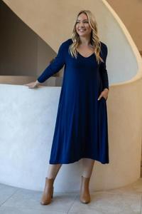 PQ Collection Long Sleeve Soho Dress Admiral