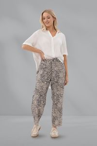 Mi Moso Barrel Jeans Leopard Wash