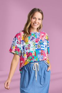 Elm Lala Land Tee All Over Yardage Print