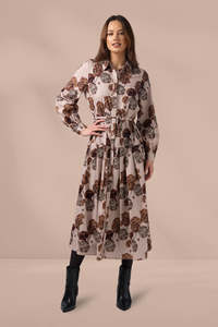 Deep Autumn: Stella and Gemma Rebecca Dress Blush Hydrangea