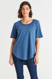 Deep Autumn: Betty Basics Ariana Tee Steel Blue