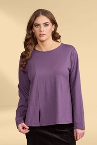 Clearance: Vassalli Swing Top With Off Centre Split Grape