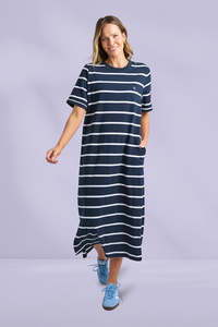 Best Sellers: Elm Halli Dress Navy and White Stripe