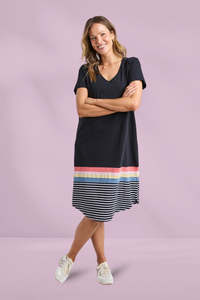 Elm Terra Tee Dress Washed Black