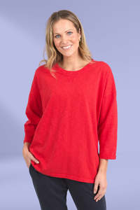 Elm Annie 3/4 Sleeve Tee Poppy