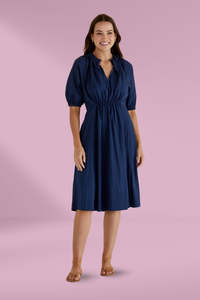 Betty Basics Emery Dress Navy Blue