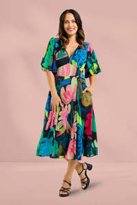 Seduce Olivia Dress Midnight Fern