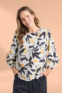 Deep Winter: Elm Limone Top Limone Leaf Print