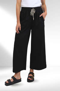 Elm Greta Wide Leg Pants Black