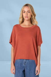 Deep Autumn: Fate and Becker Esther Knit Top Dusty Cinnamon