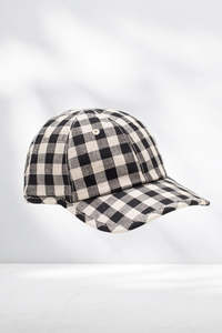 Classic: Antler Gingham Cap Black