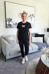 AS Colour Mia Classic Tee Pink Bow Black