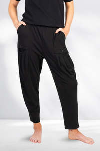 Antler: Antler Bohdi Button Pants Black