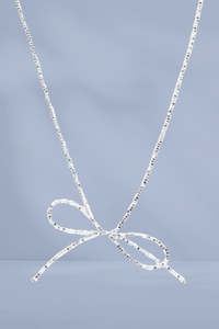 Antler: Antler Bow Necklace Silver