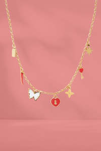 Antler: Antler Chilli and Locket Charm Necklace Gold