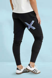Homelee Apartment Pants Black with Marine Blue Shadow X