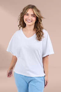 Clearance: Elm Beau Short Sleeve Tee White