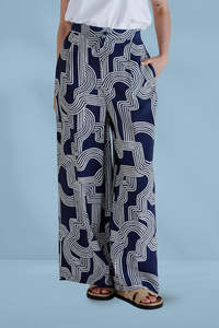 Clearance: Betty Basics Zander Pants Navy Geo