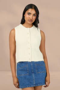 Clearance: All About Eve Aya Knit Vest Vanilla