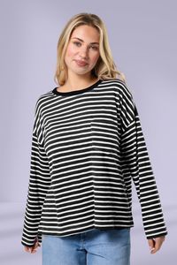 Stella Gemma: Stella and Gemma Drop Shoulder Tee Lunar Stripe