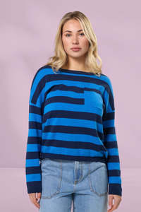 Stella and Gemma Street Pocket Jumper Oceanic