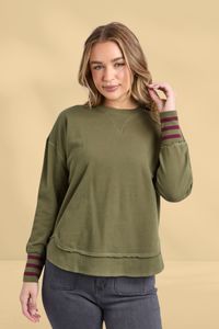 Best Sellers: Foxwood Alex Stripe Cuff Crew Winter Moss