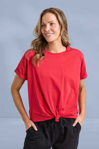 Elm Knot Short Sleeve Tee Cranberry