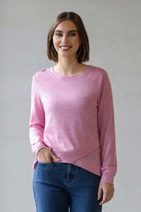 Light Summer: Vassalli Remy Merino Top Pink Marle