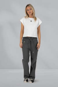 Federation Loose Leg Escape Trackies Coal Silver