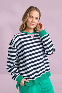 Elm Maps Crew Navy and White Stripe