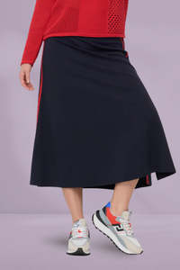 Cool Winter: Marco Polo Twin Stripe Ponte Skirt Navy