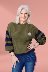 Lemon Tree Aliza Knit Khaki Navy