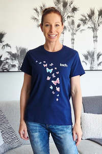 Classic: AS Colour Mia Maple Butterflies Tee Cobalt