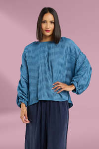 Et Alia Aura Top Celeste Pleat