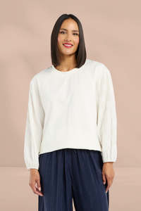 Et Alia: Et Alia Sienna Top Blanc Pleat
